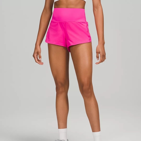lululemon high rise sonic pink speed-ups
